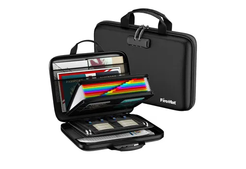 FireMat Dokumententasche Hartschale Aktenorganizer, Dokumentenbox für Zuhause, Büro