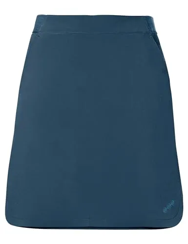VAUDE Damen Hosenrock Wo Skomer Skort IV - Vielseitiger 3in1-Rock mit integrierten Shorts, UV-Schutz 40+, aus umweltfreundlichem Vier-Wege-Stretchmaterial und recyceltem Polyester für hohen Tragekomfort und Bewegungsfreiheit.