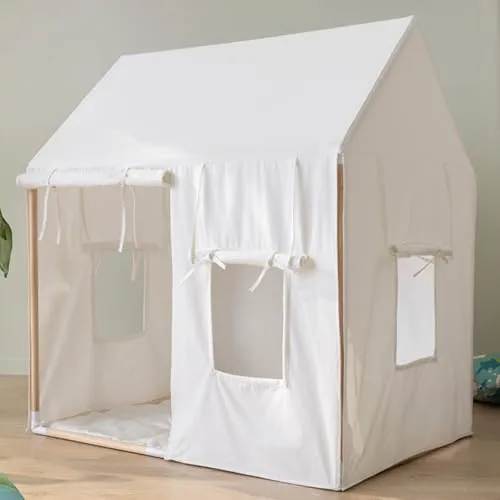 howa Kinderzelt Spielzelt - 100% Baumwolle mit Holzstäben - Spielzelt aus 100% Baumwolle, robust mit massiven Holzstäben und rutschfester Bodenmatte für sicheren Spielspaß im Kinderzimmer.
