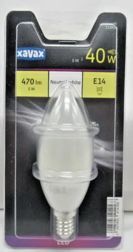 Xavax LED Leuchtmittel E14 5W=40W 470lm Neutralweiß 4000K 414168