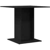 vidaXL Esstisch Schwarz Eichen-Optik 80x80x75 cm - Esstisch in Schwarz Eichen-Optik, minimalistisch und pflegeleicht. Robuste Holzwerkstoff-Oberfläche gegen Feuchtigkeit und Rissbildung, ideal für jeden Essbereich.