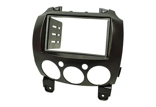 tomzz Audio Doppel DIN Radioblende passt für Mazda 2 Typ DE ab 2007-2014 schwarz Autoradio