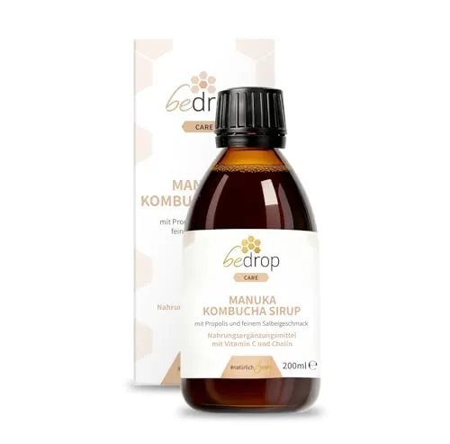 Manuka Kombucha Sirup mit Cholin und Vitamin C - Entdecke die kraftvolle Kombination aus hochwertigem Manuka Honig, Propolis und Kombucha. Ideal zur Unterstützung im Alltag – für dein Wohlbefinden und Energie. Hergestellt in Deutschland mit geprüfter Qualität.
