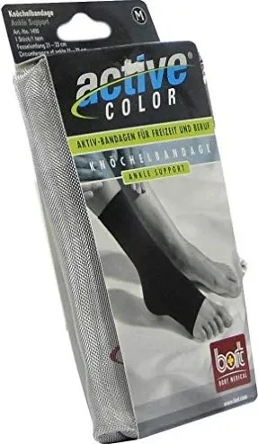 BORT ActiveColor Knöchelbandage M schwarz 1 St