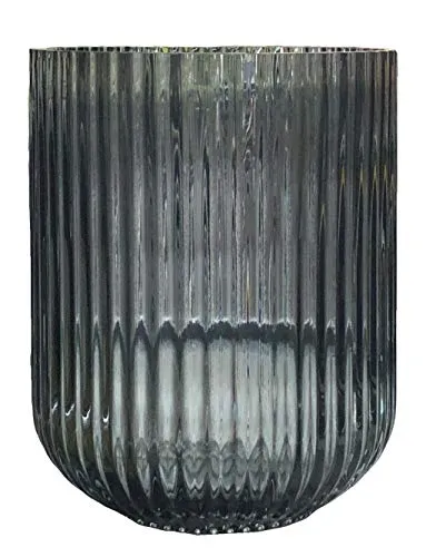 Engels Amelie Windlicht - Schiefer, mundgeblasen, Ø 15,5 x H18 cm - Windlichter mit elegantem Design, aus durchgefärbtem Schiefer und mundgeblasenem Glas, schaffen eine stimmungsvolle Atmosphäre für jeden Anlass.