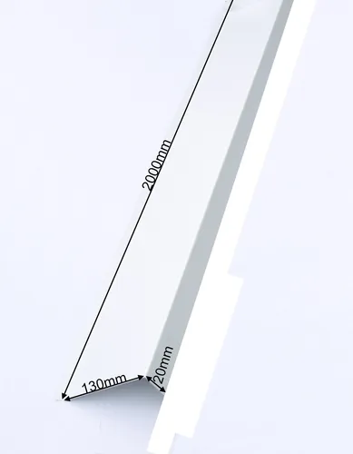 L-Blech Aluwinkel 130x20 mm Wetterabdeckung Traufblech Dach Reinweiß RAL 9010