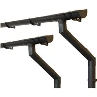 INEFA Dachrinnen Set Gartenhaus, NW100 - 2 x 3m Anthrazit für Satteldach - Dachrinnen Set für zwei Dachseiten, inklusive aller Einzelteile, witterungsbeständig und einfach zu montieren. Ideal für Gartenhäuser bis ca. 50 m².