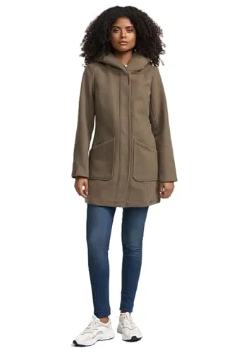 MARIKOO Damen Trenchcoat B819 – Wintermantel mit Kapuze - Funktionsjacke aus der aktuellen Marikoo Kollektion, ideal für kalte Tage mit perfekter Passform, großen Kapuze und praktischen Taschen.