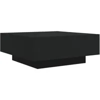 vidaXL Quadratischer Couchtisch, Modern, Schwarz - Beistelltisch für Wohnzimmer aus hochwertigem Holzwerkstoff, der mit seiner stabilen Tischplatte vielseitig als Kaffeetisch oder Telefontisch genutzt werden kann.