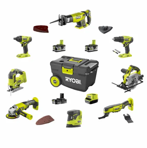 V ONE + Kombo.Kit R18CK8-3552T - 18V Akku-Säge Set - Sägen-Set mit 18V Akku, inklusive leistungsstarker Batterie für kabelloses Arbeiten und maximale Flexibilität.