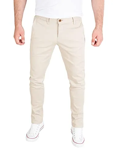 WOTEGA Adriano - Männer Chinohose - Herren Chino Hosen - Baumwoll Chinos Mit Stretch, Beige (Plaza Taupe 161105), W33/L30