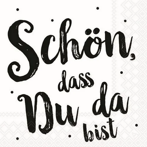 Servietten Sprüche Schön in großer Schrift als Tischdeko. Papierservietten mit Motiv. Auch für Decoupage und Serviettentechnik 33x33cm 20