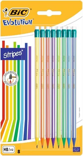 BIC Evolution Streifen Bleistift (8 Stück) von BIC