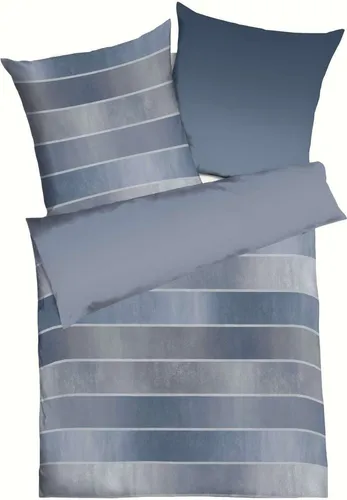 Kaeppel Bettwäsche Timeless Fein-Biber (blau 501) - Bettwäsche-Set in blau 501, aus hochwertigem Fein-Biber für kuscheligen Komfort und wohlige Nächte, ideal für ein stylisches Schlafzimmer.