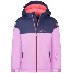 Trollkids Girls Hallingdal Jacket 140, Light Violet - Funktionsjacke für Mädchen, wasserdicht und atmungsaktiv mit warmer Wattierung und Fleece im Rücken für optimalen Komfort bei Outdoor-Aktivitäten.