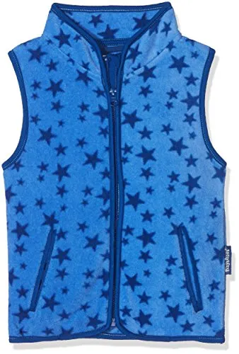 Playshoes Unisex Kinder Fleece Weste, blau Sterne, 80 in blau von PLAYSHOES