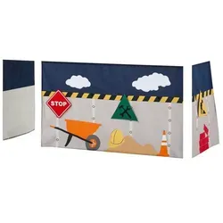 Produktbild Hoppekids Vorhang für Spielbett 70x160 Construction , mehrfarbig , Maße (cm): B: 300 H: 72