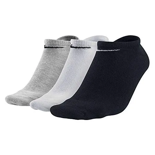 Nike Unisex No Show 3ppk Value Tennissocken, Mehrfarben (Multicolore - Noir/Blanc/Gris), XL EU