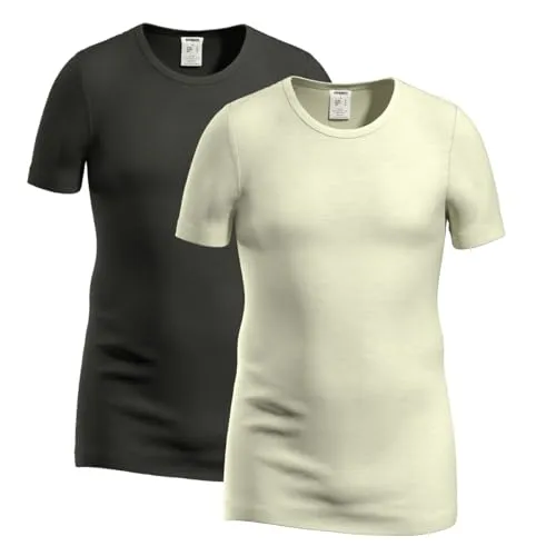 HERMKO Kurzarmshirt 40840 Herren - Merinowolle & Tencel - Basic-Shirt aus Merinowolle und Tencel für optimalen Tragekomfort, temperaturregulierend und feuchtigkeitsableitend - perfekt für Alltag und Sport.