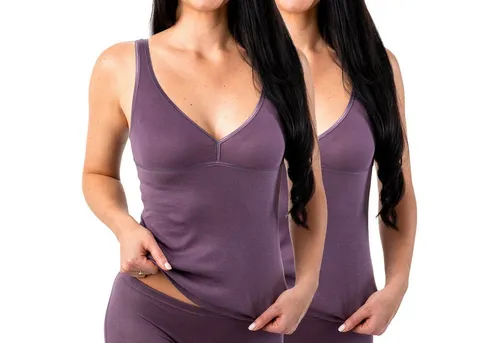 HERMKO Unterhemd 175803860 2er Pack Damen BH-Hemd 2er Pack (Weitere Farben)