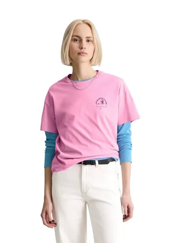 Marc O'Polo Denim Damen T-Shirt mit Rundhalsausschnitt, Rosa (Pale Bubblegum), L