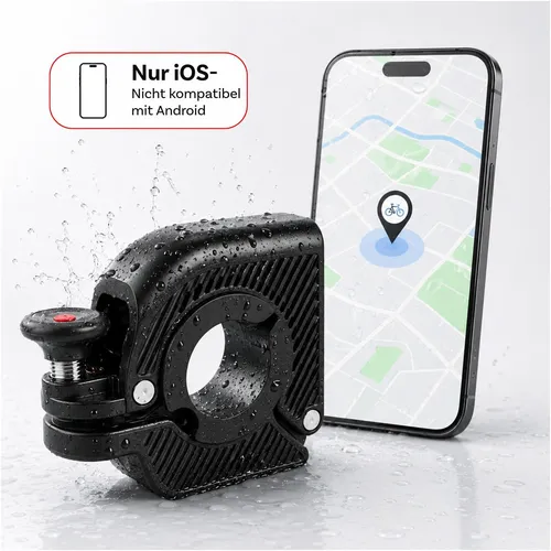 Fahrradklingel mit integriertem GPS Tracker für Apple