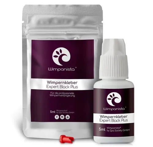 Wimpanista Wimpernkleber Expert Black PLUS - Professioneller Wimpernkleber für Wimpernverlängerung, mit schneller Trocknungszeit von 1-2 Sek. Ideal für Anfänger und Profis. Nur für zertifizierte Wimpernstylistinnen.