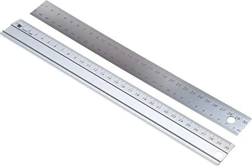 cm Aluminiumlineal mit gummierter Rückseite Länge:50cm 50