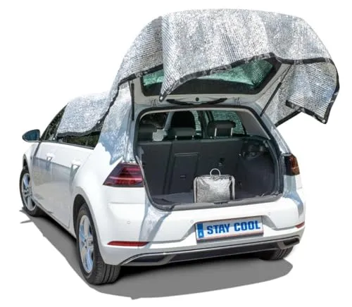 WALSER Premium Schattennetz Auto Hund Stay Cool - Sonnenschutz für Frontscheiben, schützt optimal vor Hitze und UV-Strahlung, ideal für Vierbeiner und vielseitig einsetzbar als Camping Zubehör oder Sichtschutz.