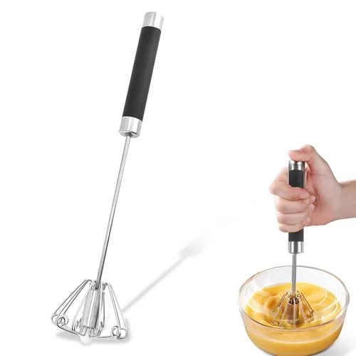 Halbautomatischer Edelstahl Schneebesen – Innovativer Küchenhelfer