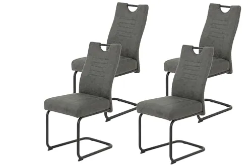4er-Set Schwingstuhl in grau von Hela Tische