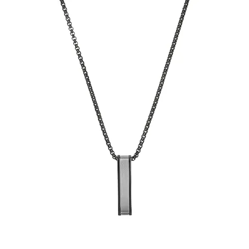 Produktbild Tom Tailor Edelstahl Kette mit Anhänger für Herren, 55+5 cm, Bicolor