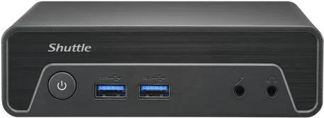 Shuttle Nano PC NE10N - Lüfterloser Barebone PC für 24/7 Betrieb - Multimedia Barebone PC mit Intel N 100, 6x USB, 1x HDMI und 1x DP, ideal für Dauerbetrieb und platzsparende Anwendungen.