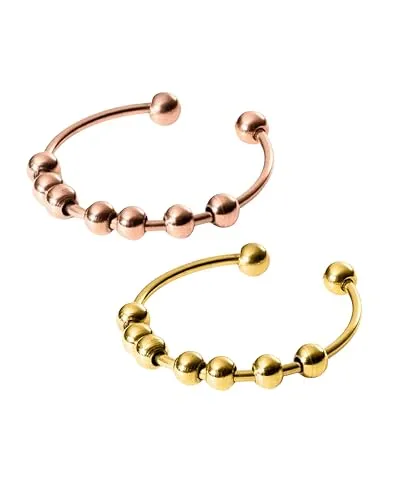Purelei Fingerring Shade Anxiety goldfarben M/L - Eleganter Fingerring in goldfarbenem Design, größenverstellbar und aus hochwertigem Edelstahl gefertigt. Perfekt für jeden Anlass und ein stilvolles Accessoire.