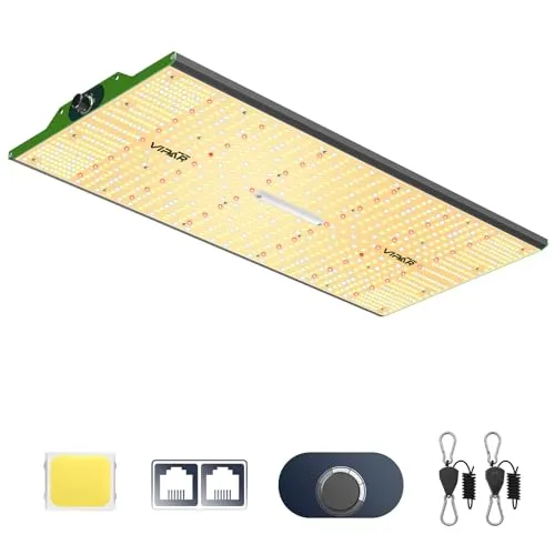 VIPARSPECTRA P2000 250W Grow Lampe - Wachstumsleuchten: Vollspektrum Pflanzenlampe mit Daisy-Chain-Funktion, ideal für maximales Pflanzenwachstum und Ertrag in Growzelten bis 120x90cm.