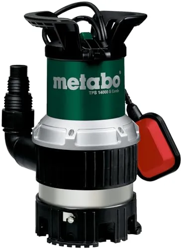 METABO Kombi-Tauchpumpe TPS 14000 S Combi - Wasserpumpen mit leistungsstarkem Motor und vielseitigem Einsatzbereich für effizientes Pumpen von klaren und verschmutzten Flüssigkeiten.