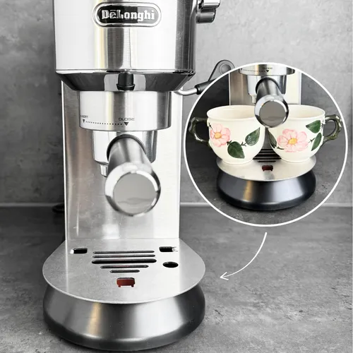 Abtropfblech aus Edelstahl für DeLonghi vergrößertes Abtropfgitter Spritzschutz