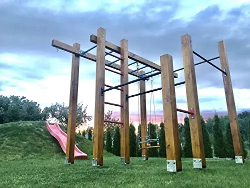 TURNSTANGE RECKSTANGE 40-180 cm - Ideal für Outdoor-Training - Jalousien und Klimmzugstange in Blau, Grün oder Schwarz, mit 35 mm Durchmesser und 150 kg max. Benutzergewicht, perfekt für Gymnastik und Crossfit.