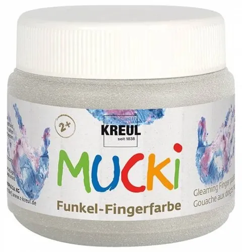 MUCKI FUNKEL-FINGERFARBE DRACHEN-SILBER 150 ml FINGER-FARBE 100ml/2,66€
