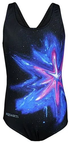 Aquarti Mädchen Badeanzug - Chlorresistenter Muscleback Wettkampf-Schwimmanzug - Badeanzüge für Mädchen, chlorresistent und mit einzigartigem Digitaldruck. Ideal für Wettkämpfe und Schwimmtraining, bietet maximalen Komfort und Bewegungsfreiheit.