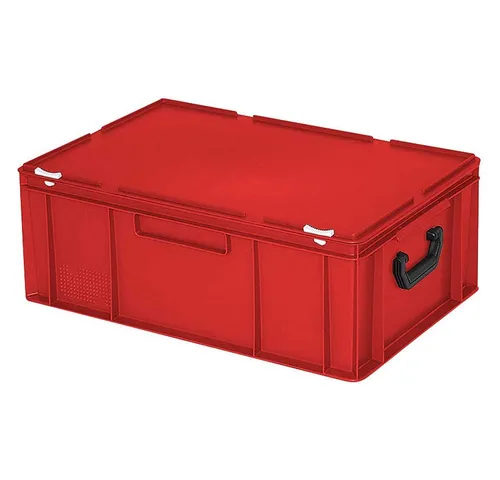 BRB-Lagertechnik Aufbewahrungsbox Kunststoffkoffer/Eurokoffer, Industriequalität, LxBxH 600x400x230 mm, Robust und formstabil