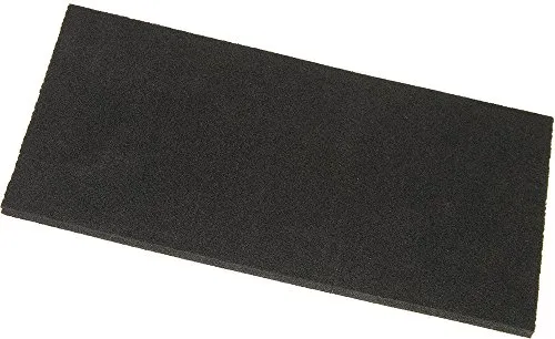 Haromac Ersatzbelag für Kunststoffreiber, Zellkautschuk, 280 x 140 x 10 mm, schwarz, 02305210