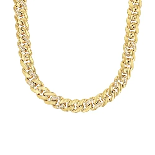 JOOP! Halskette aus Edelstahl für Damen - Elegante Kette mit IP-Vergoldung, 43+3 cm lang und Zirkonia-Steinen, perfekt als Geschenk in stilvoller Schmuckbox.