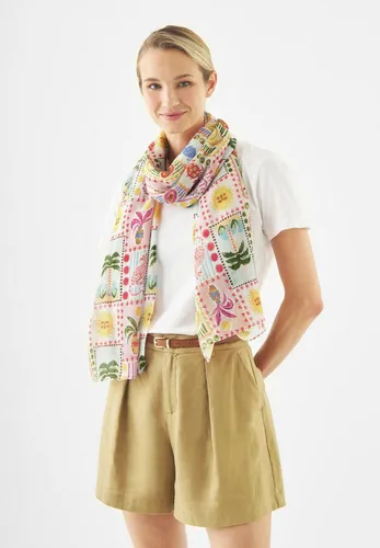 Codello Modeschal, (1-St), Sommerliches Design mit Palmen - Der Codello Modeschal aus hochwertigem Modalgarn und Baumwolle ist ein Must-Have für den Sommer. Vielseitig einsetzbar als elegantes Accessoire oder Strandbegleiter, bringt er mit seinem lebhaften Muster Urlaubsstimmung in jedes Outfit.