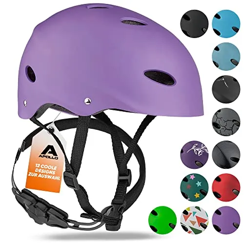 Apollo Kinderhelm Skatehelm für Kinder und Erwachsene