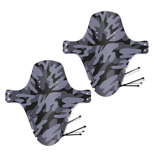 Riesel Design® MTB Mudguard Set (2 x kol:OSS) inkl. Kabelbinder/Stylischer MTB Schmutzfänger/Mountainbike Schutzblech als Spritzschutz für alle Radgrößen