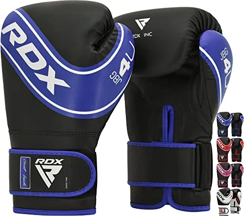 RDX Kinder Boxhandschuhe 6oz – Muay Thai, Kickboxen & Sparring - Robuste Kinder Boxhandschuhe aus Maya Hide Leder mit optimaler Belüftung. Ideal für Training, Sparring und Sandsackarbeit. Sicherer Sitz dank kinderfreundlichem Gurt und zusätzlicher Daumenunterstützung.