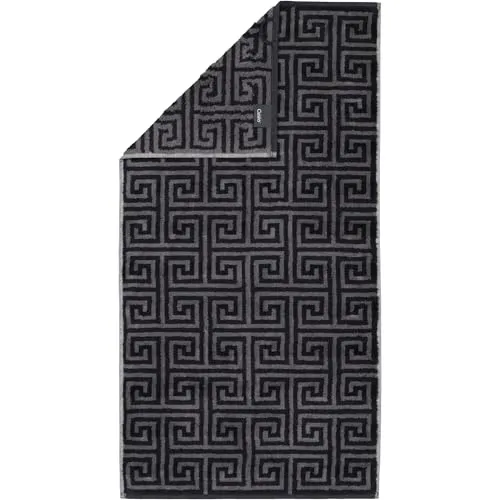 Cawö Handtücher Noblesse Elegance Allover 1088 anthrazit - 97 - Duschtücher mit edlem Allover-Mäander-Design, aus 100% hochwertiger Baumwolle, flauschig und pflegeleicht, ideal für ein luxuriöses Duscherlebnis.