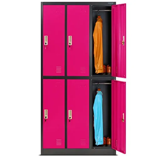 Jan Nowak Schließfachschrank 3B2A - Robuster Metallspind mit 6 Fächern - Geräumiger Büroschrank mit 6 abschließbaren Fächern | Pulverbeschichteter Stahl für hohe Stabilität | Ideal für Schulen, Fitnesszentren und Betriebe | Einfache Montage mit Anleitung.