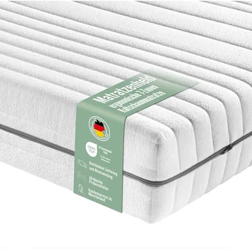 Matratzenheld Wellness Matratze | Ergonomische 7-Zonen Kaltschaummatratze für optimalen Schlafkomfort - Matratzen mit 7-Zonen Anpassung für perfekte Druckentlastung und Rückenschonung. Öko-Tex zertifiziert, waschbarer Bezug und 30 Nächte Probeschlafen für risikofreies Testen.